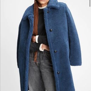 Gap Sherpa Overcoat - Blue Night